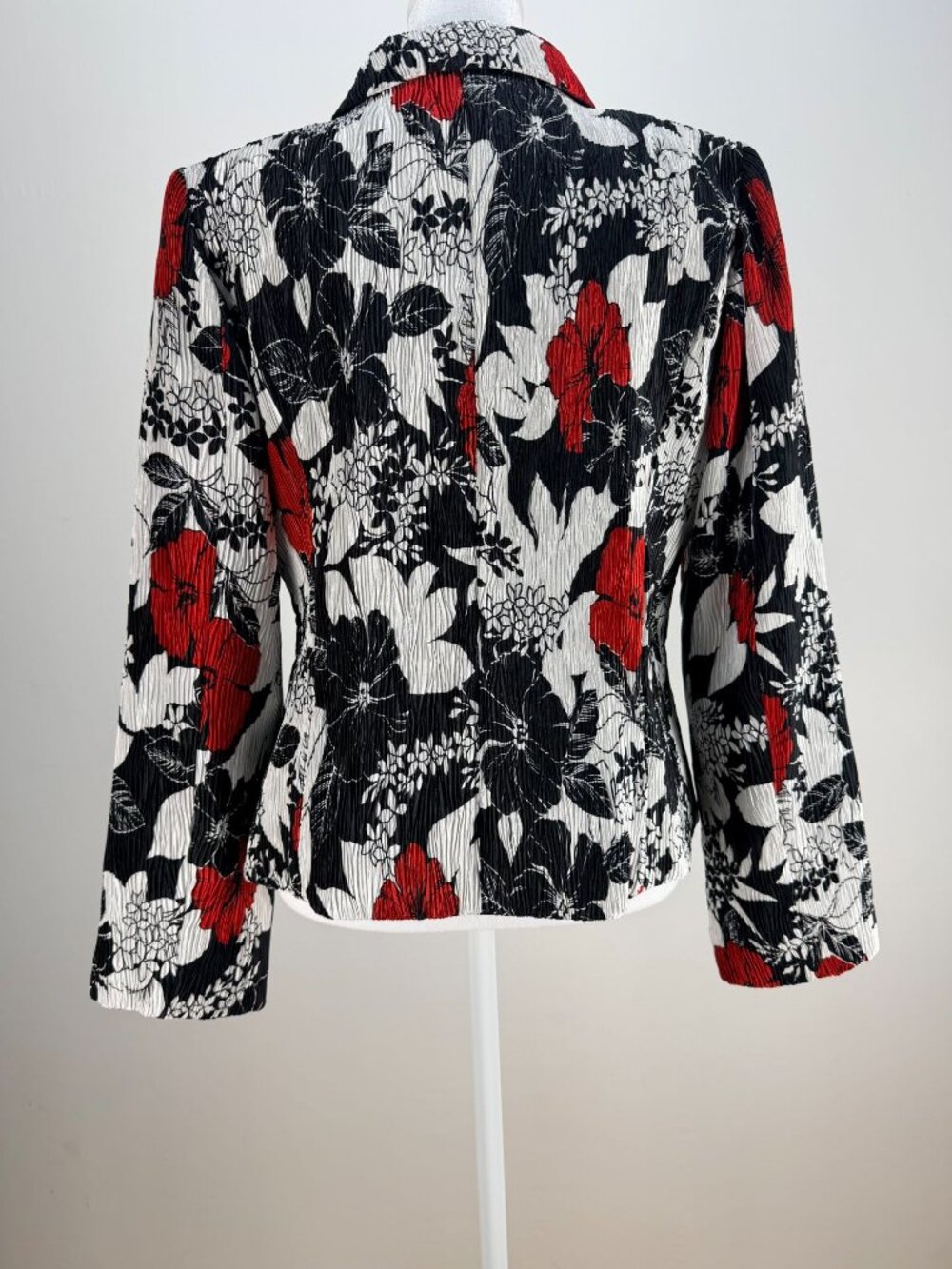 Jackie Jon Womens Floral Print Blazer Jacket Multicolor Size 6 Long Sleeve - Picture 3 of 13